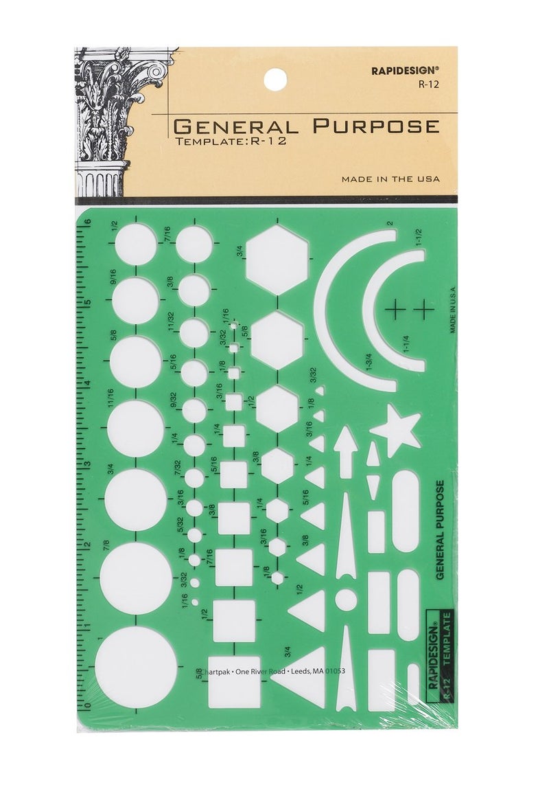 Rapidesign General Purpose Template, 1 Each (R12)